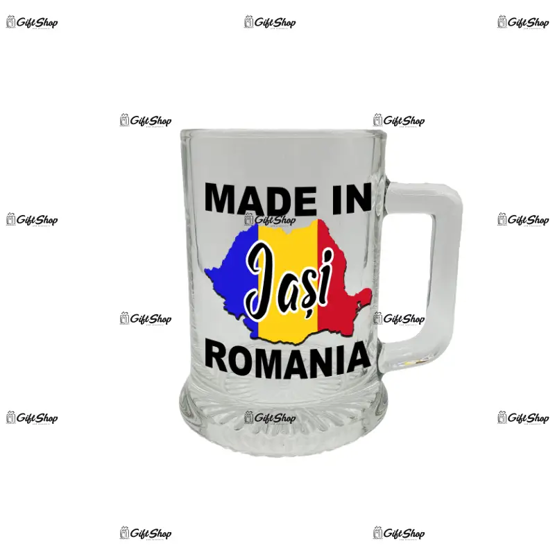 Made in iasi romania, halba cu mesaj
